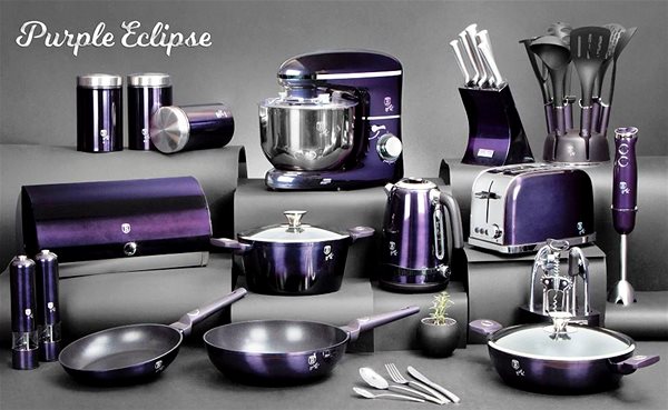 Wok Pan BERLINGERHAUS Wok pan with titanium surface 28 cm Purple Eclipse Collection ...