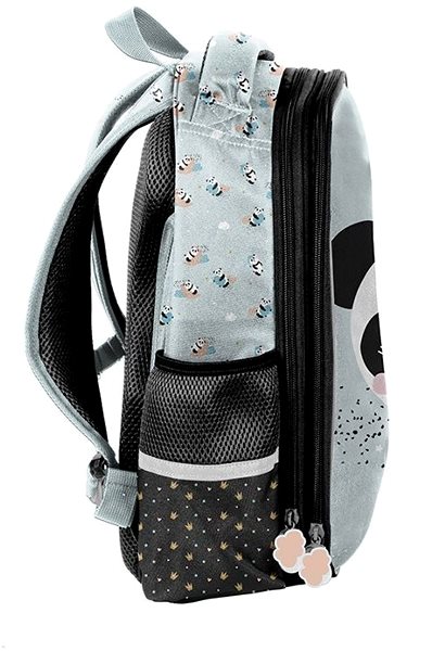 School backpack PASO School backpack Panda with crown .