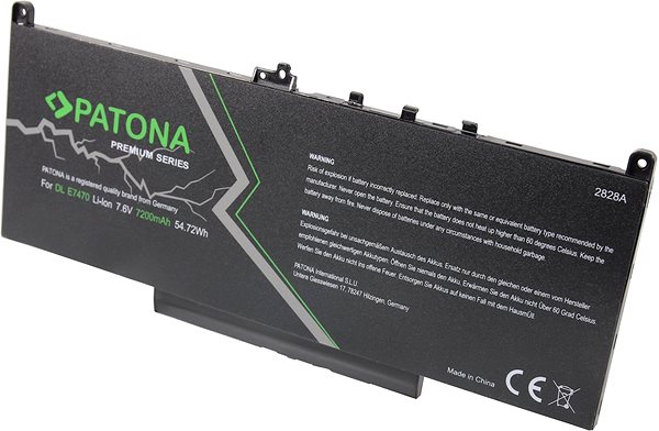 Baterie do notebooku PATONA pro Dell Latitude E7260/E7270/E7470 7200mAh Li-lon 7,6V Premium ...