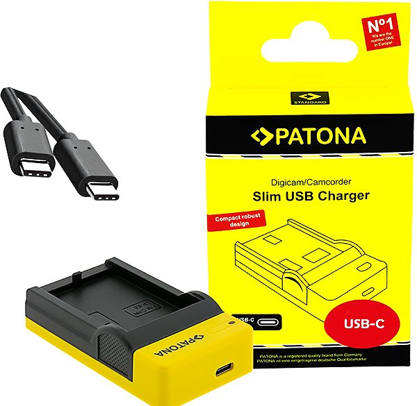 Ladegerät für Kamera- und Camcorder-Akkus PATONA Foto Canon LP-E10 Slim - USB-C ...