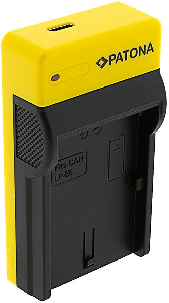Ladegerät für Kamera- und Camcorder-Akkus PATONA Foto Canon LP-E6 slim, USB ...