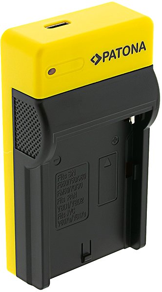 Fényképezőgép és kamera akku töltő PATONA Foto Sony NP-F970 slim, USB-C ...