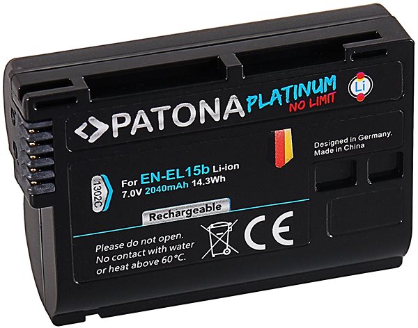 Fényképezőgép akkumulátor PATONA a Nikon EN-EL15B 2040mAh Li-Ion Platinumhoz ...