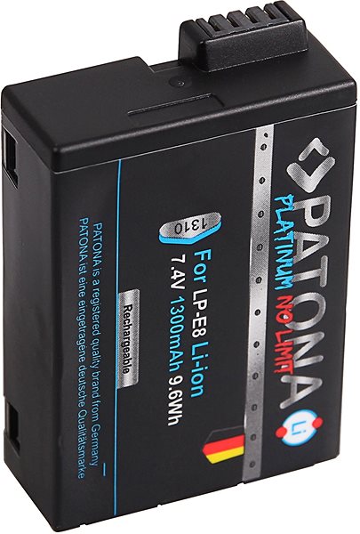 Fényképezőgép akkumulátor PATONA Canon LP-E8/LP-E8 + 1300mAh Li-Ion Platinumhoz ...