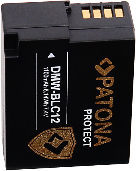 Fényképezőgép akkumulátor PATONA a Panasonic DMW-BLC12 E 1100mAh Li-Ion Protect számára ...