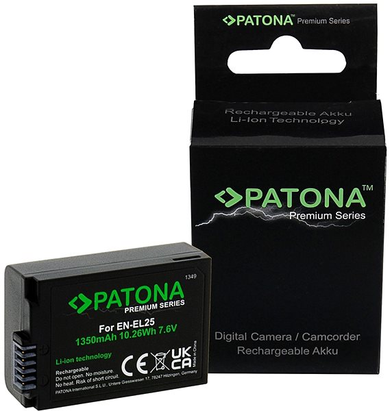 Batéria do fotoaparátu PATONA pre Nikon EN-EL25 1280 mAh Li-Ion Premium Z50/Z fc ...
