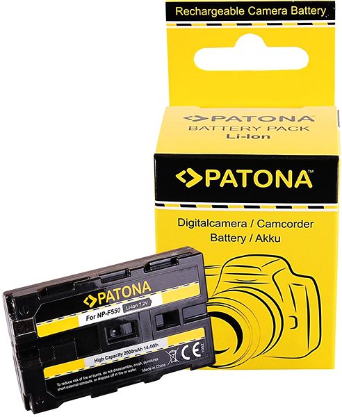 Fényképezőgép akkumulátor PATONA a Sony NP-F550 készülékhez, 2000mAh Li-Ion 7.2V ...