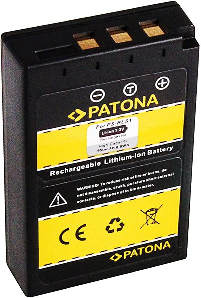 Batéria do fotoaparátu PATONA pre Olympus BLS1 950 mAh Li-Ion 7,2 V ...