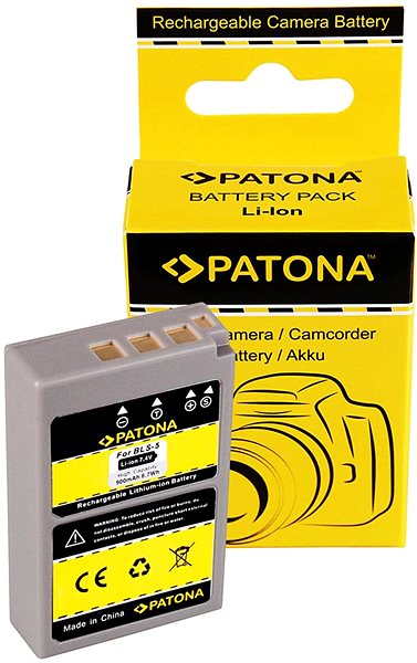 Fényképezőgép akkumulátor PATONA az Olympus BLS5 900mAh Li-Ion 7,4V-hoz ...