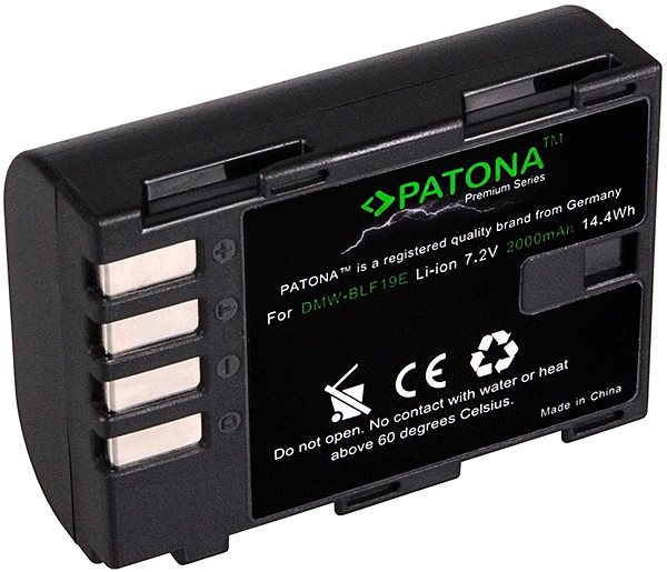 Kamera-Akku PATONA Akku für Panasonic DMW-BLF19 2000 mAh Li-Ion 7,2 Volt Premium ...