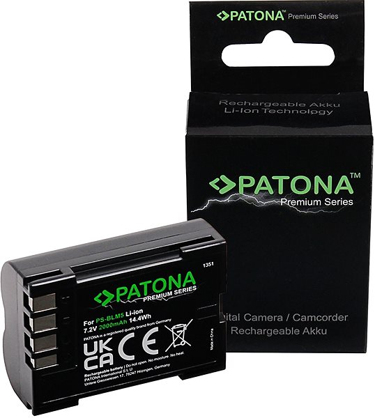 Fényképezőgép akkumulátor PATONA Olympus BLM1/BLM5 2000mAh Li-Ion 7,2V Premium ...