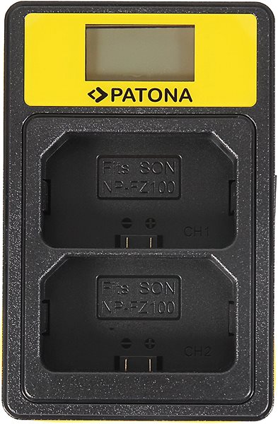 Nabíjačka akumulátorov PATONA pre Dual Sony NP-FZ100 s LCD, USB ...