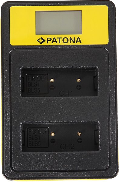 Nabíjačka batérií fotoaparátov a videokamier PATONA pre Dual Olympus PS-BLS1/PS-BLS5 s LCD, USB ...