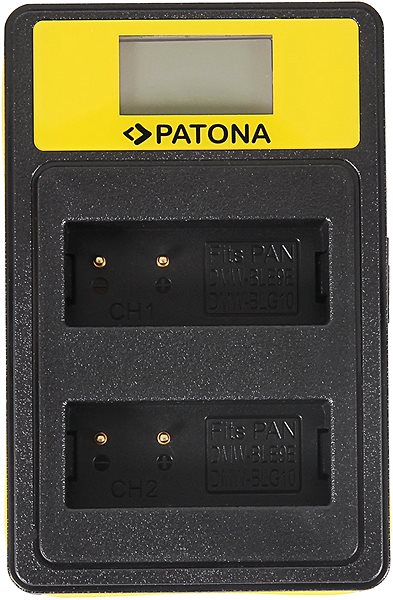 Ladegerät für Kamera- und Camcorder-Akkus PATONA für Dual Panasonic DMW-BLG10 mit LCD - USB ...