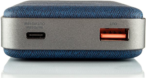 Powerbank Eloop E33 10000 mAh PD (18 W) Blau Anschlussmöglichkeiten (Ports)