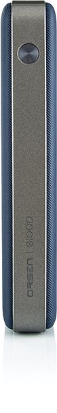 Powerbank Eloop E38 22000 mAh Schnellladung 3.0 + PD (18 W) Blau Seitlicher Anblick