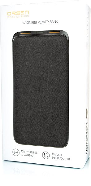 Powerbank Eloop E40 20000 mAh Wireless + PD (18 W+) Black Verpackung/Box