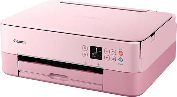 Tintasugaras nyomtató Canon PIXMA TS5352A rózsaszín Oldalnézet