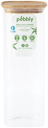 Dóza Pebbly PKV-007 Sklenená dóza, 2,2 l ...