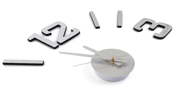Wall Clock Wall Clock Classic Style, adhesive, silver ...