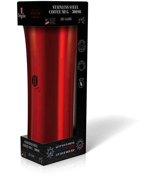 Thermal Mug BERLINGERHAUS Thermo mug 500 ml, Burgundy Metallic Line ...