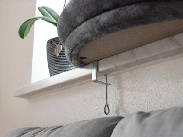 Pelech Kerbl Pelech na parapet 55 × 35 × 10 cm, sivý ...