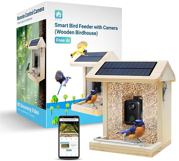 BOT BF3 WiFi bird feeder with camera.