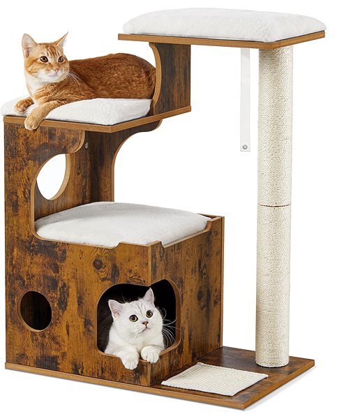 Cat scratching post FEANDREA Vintage cat scratching post 86 cm brown-white.