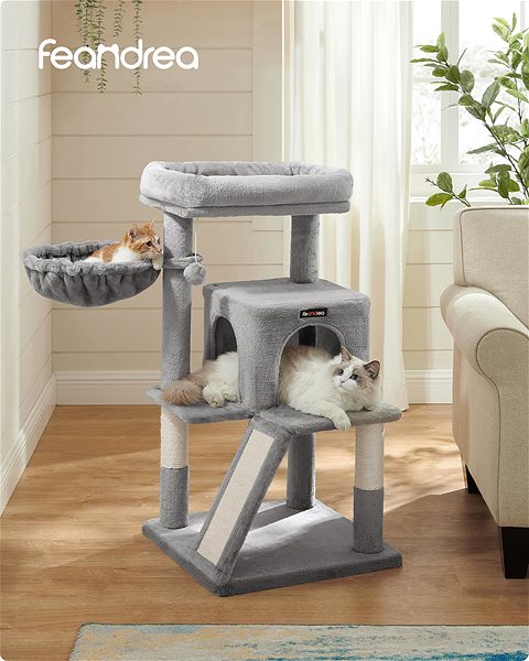 Feandrea Cat Scratcher Cat Scratcher with Platform, Gray.