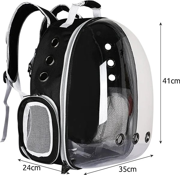 Purlov dog backpack 23309 Transport backpack for dogs and cats black .