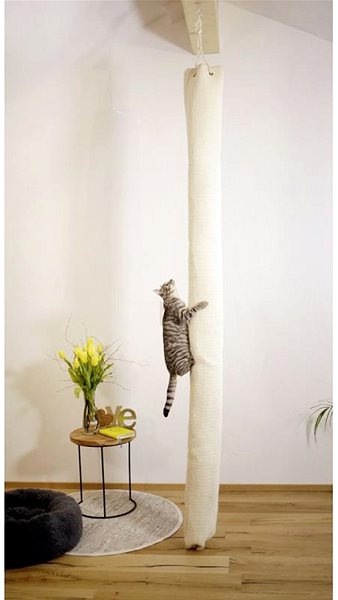 Kerbl Cat Scratching Post Bag Climber, sisal hanging, 260 × 16 × 16 cm .