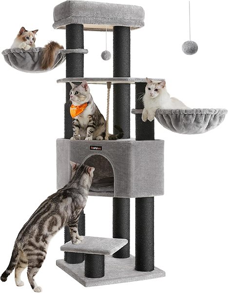 Cat scratching post Houseland Cat scratching post Jerry 160 cm, grey .