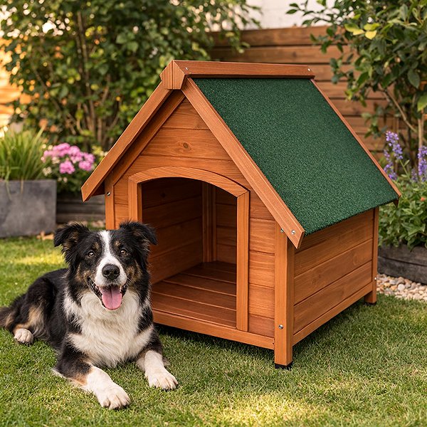 DOCHTMANN Wooden Dog Kennel Classic 74 × 65.5 × 83cm.
