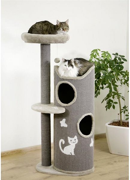 Kerbl Tiana cat scratching post 70 × 56 × 130 cm, grey .