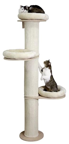 Cat scratching post Kerbl Dolomit Tower 38 × 187 cm, beige .