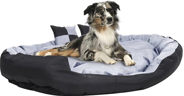 Pelech SHUMEE Obojstranný umývateľný pelech pre psov sivo-čierny 150 × 120 × 25 cm ...