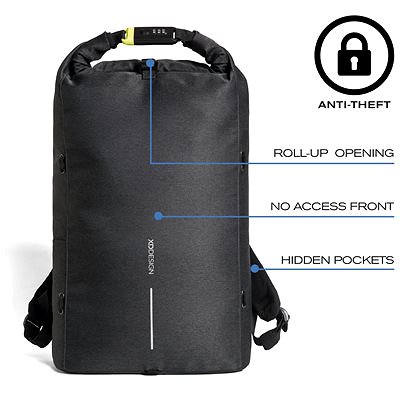 Laptop Backpack XD Design Bobby Urban Lite Anti-theft Backpack 15.6 black Features/technology 3