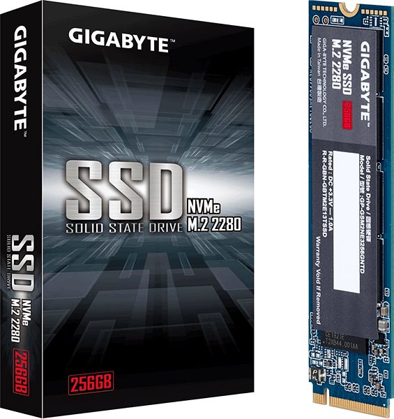 SSD-Festplatte GIGABYTE NVMe SSD 256GB Verpackung/Box