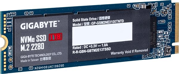 SSD meghajtó GIGABYTE NVMe 1TB SSD Képernyő