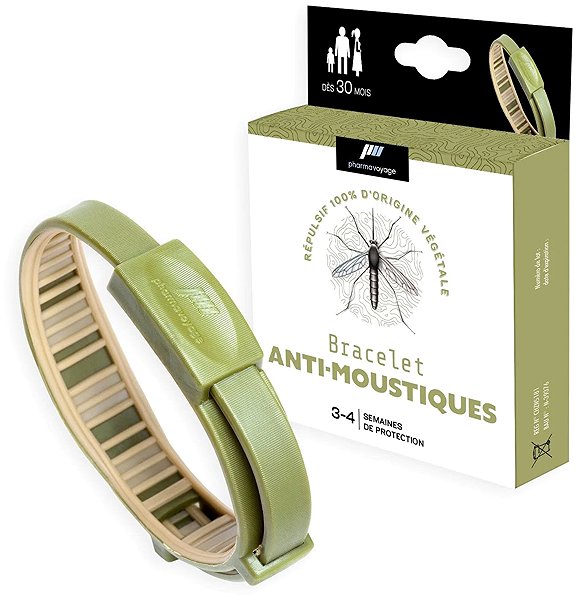 Mosquito bracelet Pharmavoyage Repellent bracelet, khaki .
