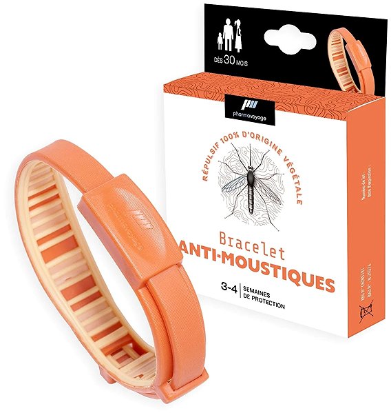 Mosquito bracelet Pharmavoyage Repellent bracelet, orange .