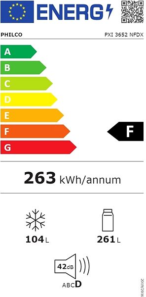American Refrigerator PHILCO PXI 3652 NFDX Energy label