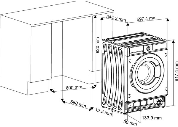 Built-in Washing Machine PHILCO PLDSI 148 ABI ...