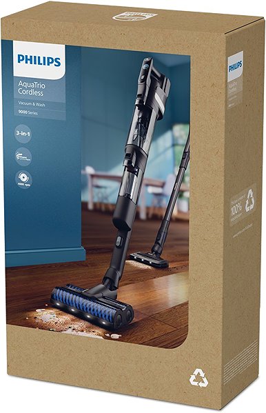 Philips 9000 Series Vac&Wash AquaTrio LED XW9463/11 stick vacuum cleaner.