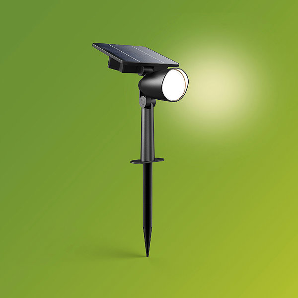 LED Reflector Philips Ashlyn outdoor solar ground LED spotlight 1,4 W, 150 lm, 2700 K, IP44, black ...
