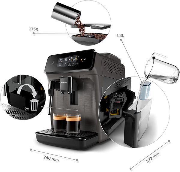 Kaffeevollautomat Philips Series 1200 EP1221/20 ...