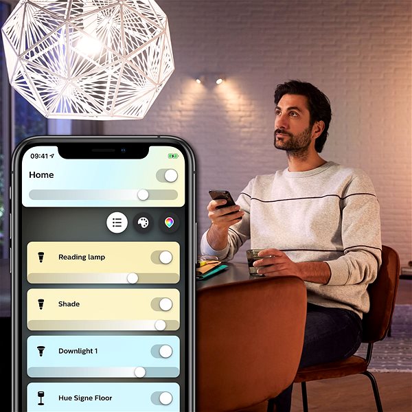 LED Bulb Philips Hue White Ambiance 8.5W E28 ...