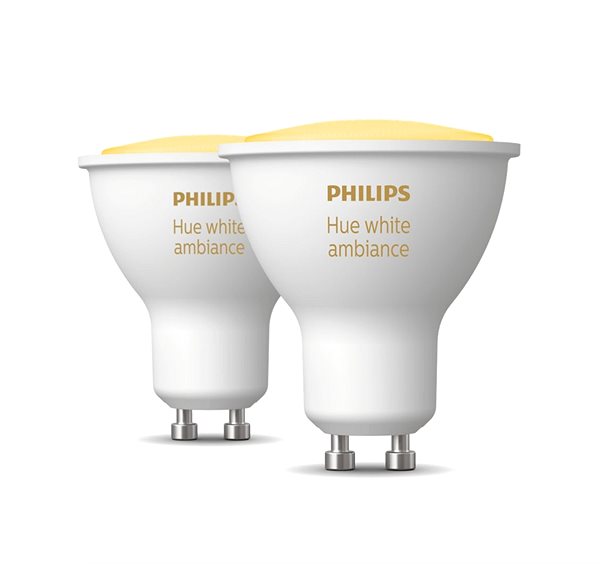 LED Bulb Philips Hue White Ambiance 4.3 W GU10 Set, 2pcs ...