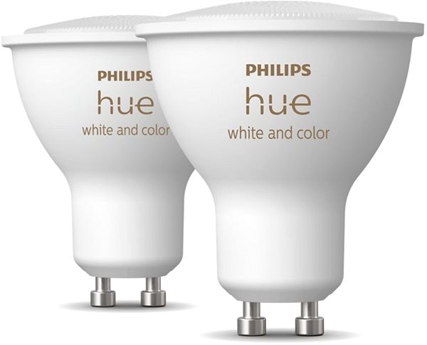 LED Bulb Philips Hue White and Color ambiance 5.7W GU10 Set,  2pcs Screen
