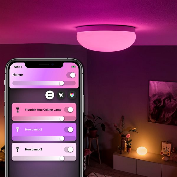 Ceiling Light Philips Hue White and Color Ambiance Flourish 40905/31/P7 Features/technology